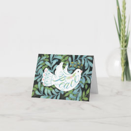 Tarjeta Navidades ilustrados de Peace Dove