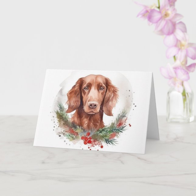 Tarjeta Navidades irlandeses de la intemperie roja gritan  (Orquídea)