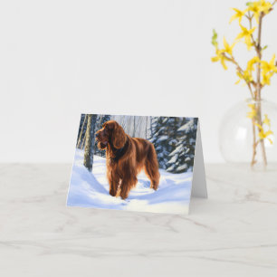 Tarjeta Navidades irlandeses que dejan que nieve
