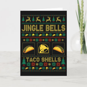 Tarjeta Navidades jingle Bells Taco con su concha navideña