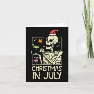 Tarjeta Navidades Julio Skeleton Flamingo Divertidas Navid