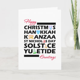 Tarjeta Navidades Kwanzaa Hanukkah Solstice Yuletide