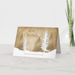 Tarjeta Navidades, la naturaleza es el arte de Dios, los p