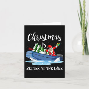 Tarjeta Navidades La Vida Es Mejor En El Lago Boat Lover B