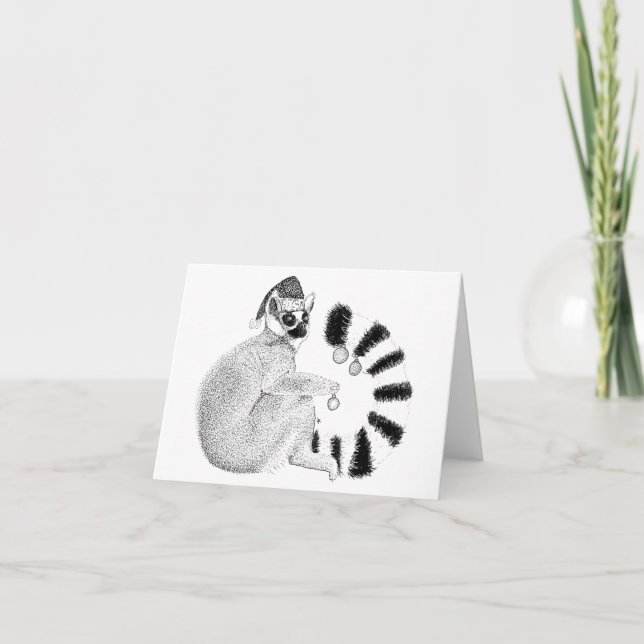 Tarjeta Navidades Lemur (Anverso)