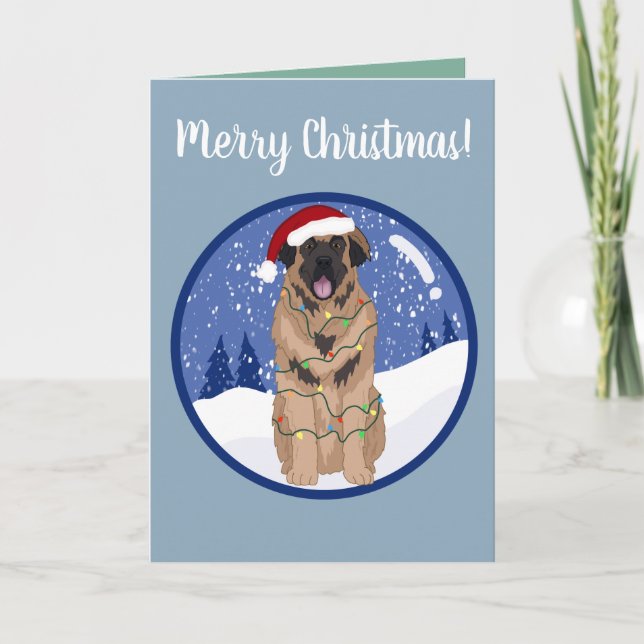 Tarjeta Navidades Leonberger (Anverso)