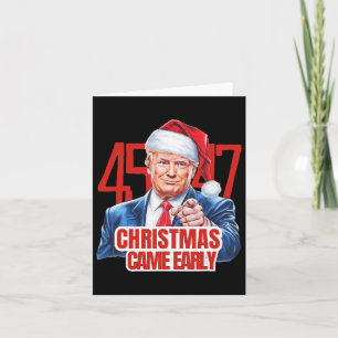 Tarjeta Navidades llegaron temprano y gracioso Donald Trum