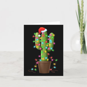 Tarjeta Navidades Luces Cactus Lover Graciosos Regalos De