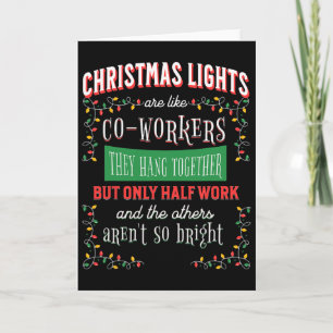Tarjeta Navidades Luces Como Trabajadores Oficina Chiste G