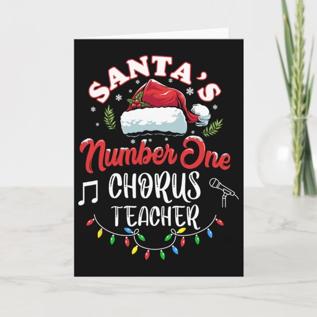 Tarjeta Navidades Maestras Coro Regalos A Hombres Mujeres  (Anverso)