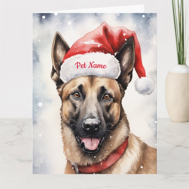 Tarjeta Navidades malineses de Bélgica personalizadas (Anverso)