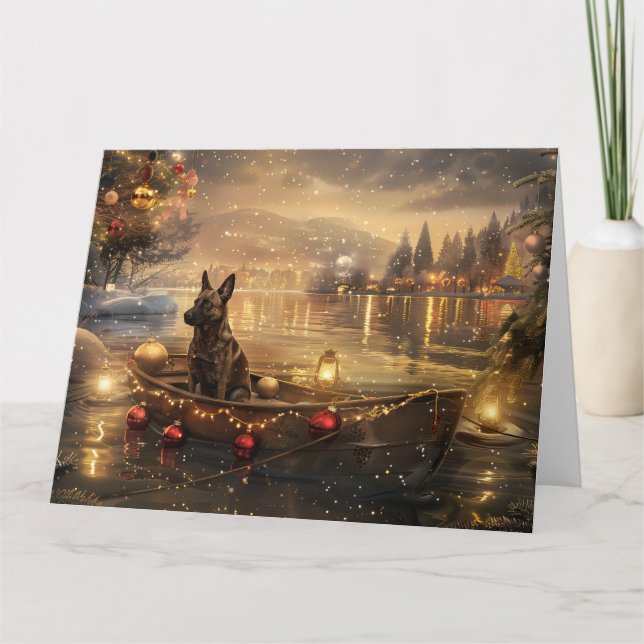 Tarjeta Navidades malineses de Bélgica: Viaje festivo (Anverso)