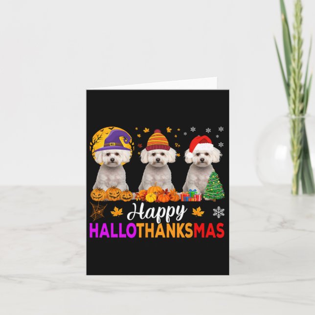 Tarjeta Navidades malteses de Halloween Hallothanksmas 1 (Anverso)