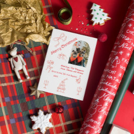 Tarjeta Navidades manuscritos sensatos