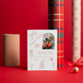 Tarjeta Navidades manuscritos sensatos