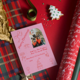 Tarjeta Navidades manuscritos sensatos