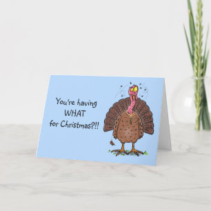 Tarjeta Navidades marrones graciosos personalizado de humo