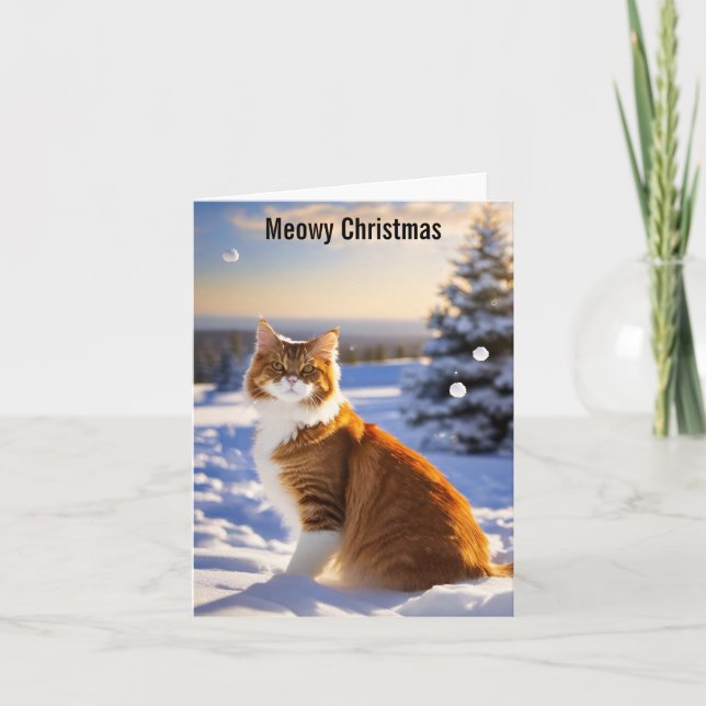 Tarjeta Navidades Meowy (Anverso)