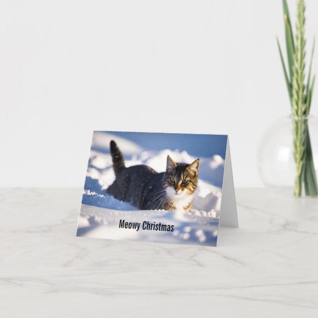 Tarjeta Navidades Meowy (Anverso)