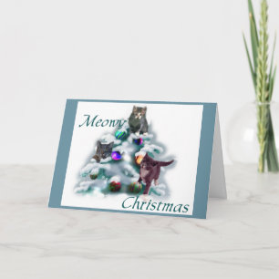 Tarjeta Navidades Meowy