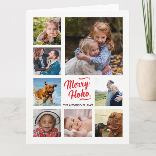 Tarjeta Navidades Merry Ho Ho Ho Fotos Espectaculares Valo (Anverso)