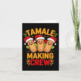 Tarjeta Navidades mexicanos de la temporada Tamale Making