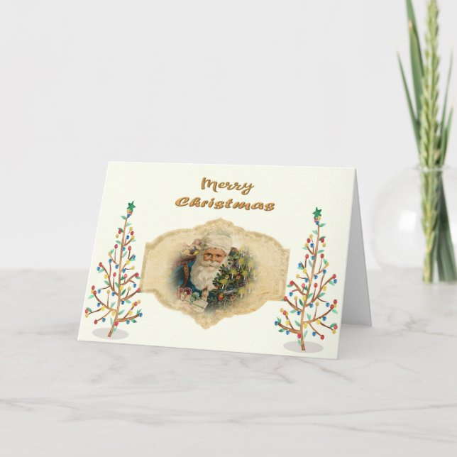 Tarjeta Navidades militares para diseño victoriano de mari (Anverso)