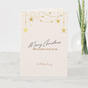 Tarjeta Navidades minimalistas de Beige foto de Personaliz