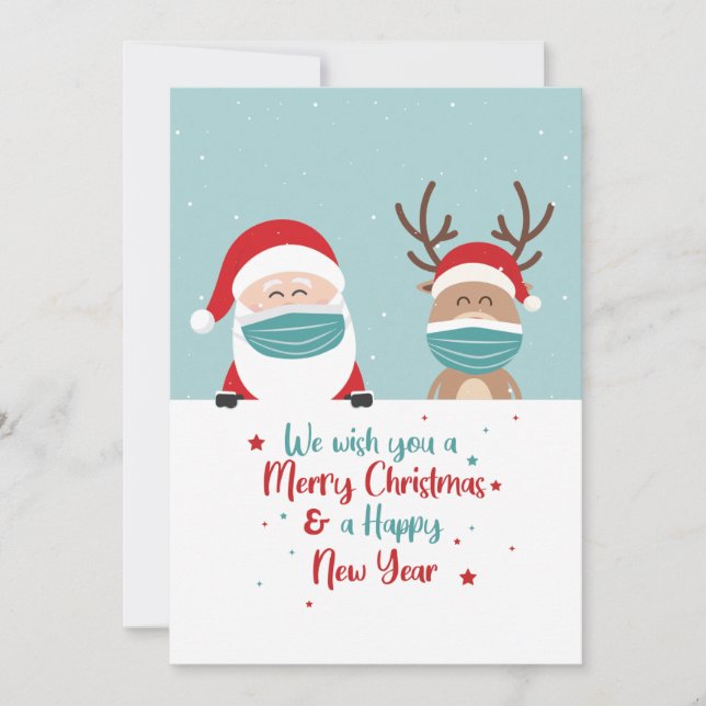 Tarjeta Navidades Minimalistas modernos (Anverso)