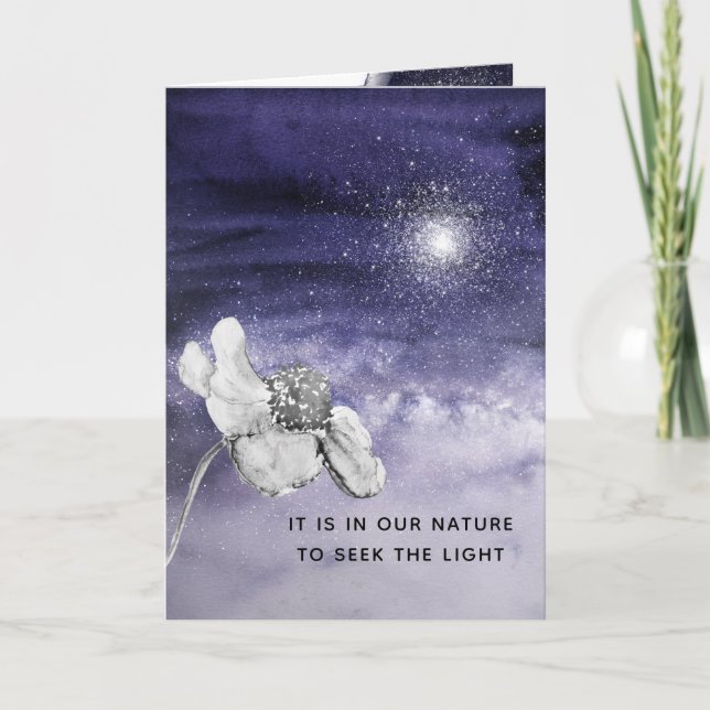 Tarjeta Navidades místicos de la música mística Purple Sky (Anverso)