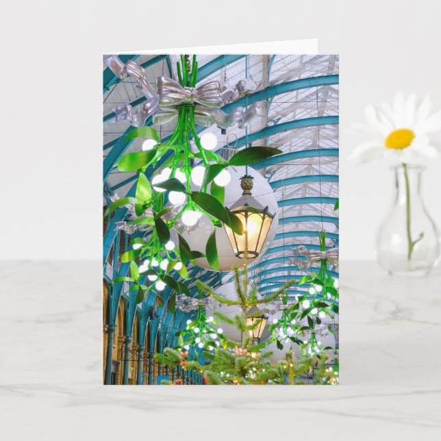 Tarjeta Navidades Mistletoe en Covent Garden, Londres Rein (Planta pequeña)