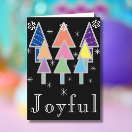 Tarjeta Navidades Moda Script arte moderno negro vacacione