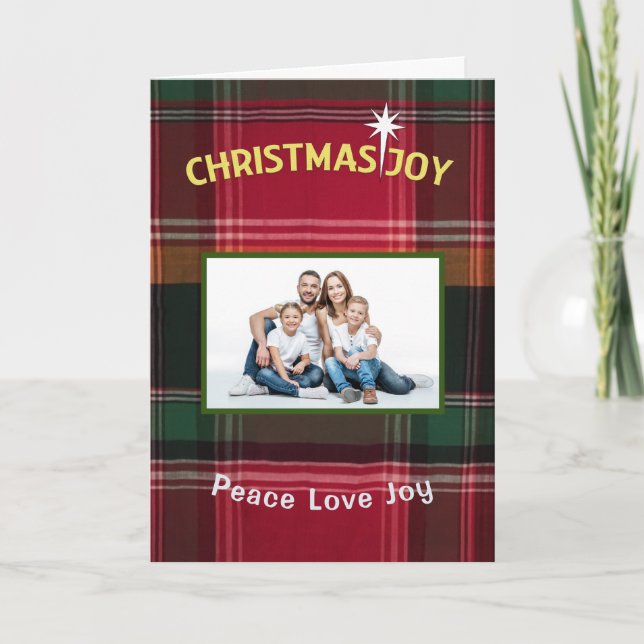 Tarjeta Navidades modernos disfrutan de la paz, amen la fo (Anverso)