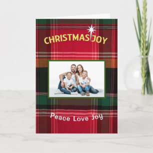 Tarjeta Navidades modernos disfrutan de la paz, amen la fo