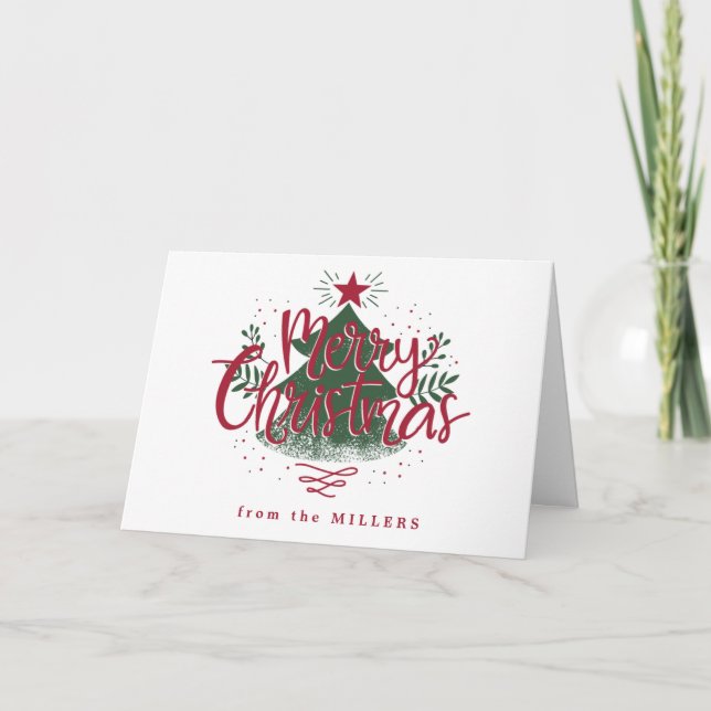 Tarjeta Navidades modernos no son festividades fotográfica (Anverso)