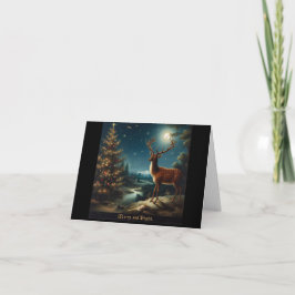 Tarjeta Navidades moros y brillantes renos