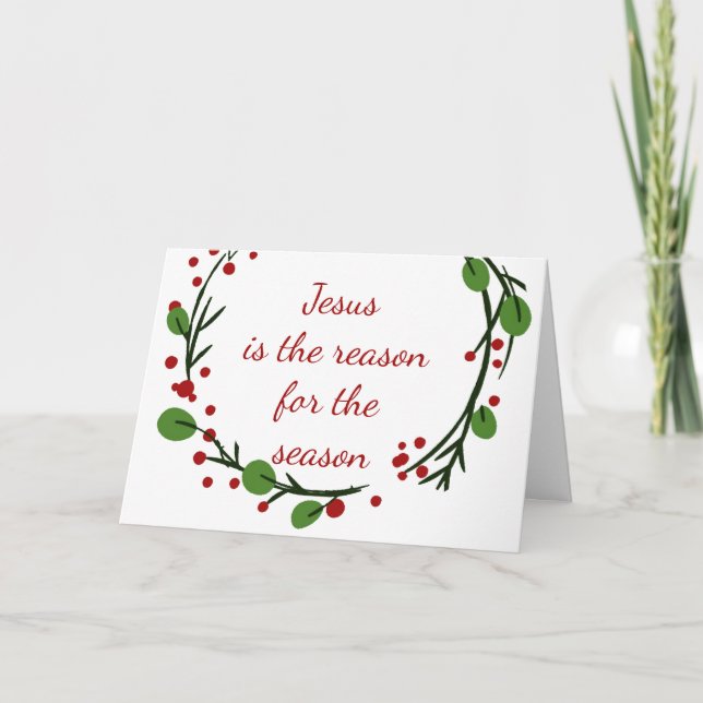 Tarjeta Navidades Motivos de Jesús para la temporada crist (Anverso)