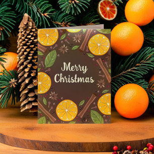 Tarjeta Navidades murieron vino marrón picante