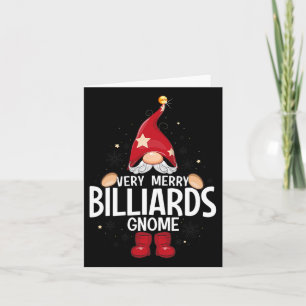 Tarjeta Navidades Muy Feliz Billiards Gnome X-mas