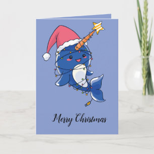 Tarjeta Navidades Narwhale