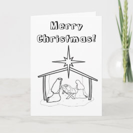 Tarjeta Navidades Natividad Color Me