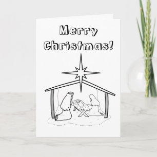 Tarjeta Navidades Natividad Color Me