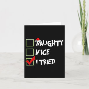Tarjeta Navidades Naughty Bonita Graciosa Probé Navidad Fa