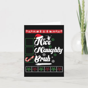 Tarjeta Navidades Naughty Bruh Candy Cane Xmas Mujeres