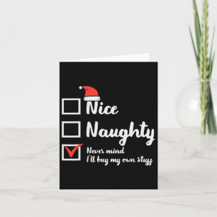 Tarjeta Navidades Naughty No Comprar Mis Propios Xmas W