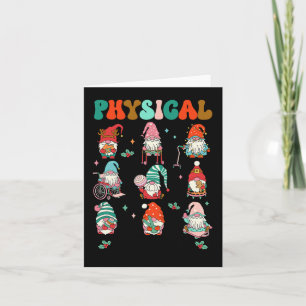 Tarjeta Navidades Navidades de Terapia Física Gnome Physic