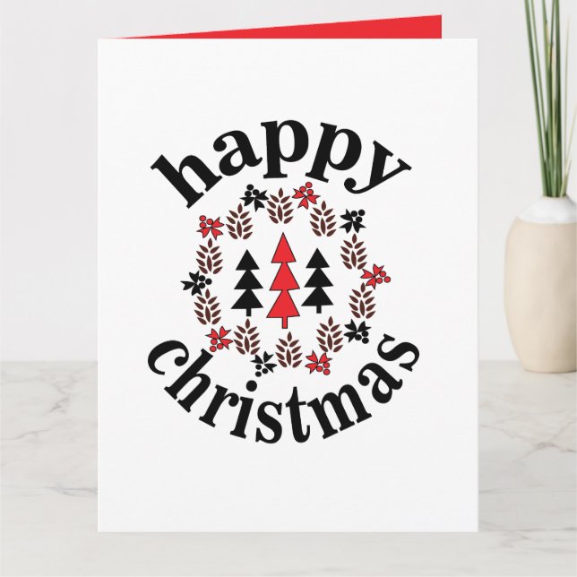 Tarjeta Navidades Navidades felices (Anverso)