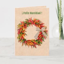 Tarjeta Navidades navideños del suroeste de Chile Wreath F