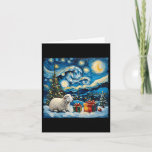 Tarjeta Navidades nocturnos Starry Style Van Gogh Winter<br><div class="desc">Navidades nocturnos estelares con estilo Sheep Van Gogh vacaciones de invierno</div>