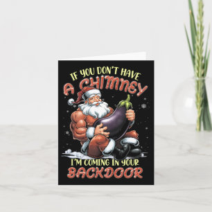 Tarjeta Navidades ofensivos Adultos Ual Innuendo Santa Rud